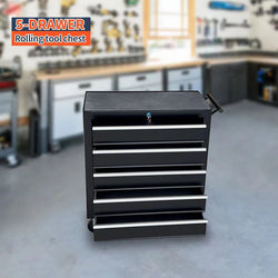 26'' 5-Drawer Roller Cabinet Toolbox With Caster Wheels