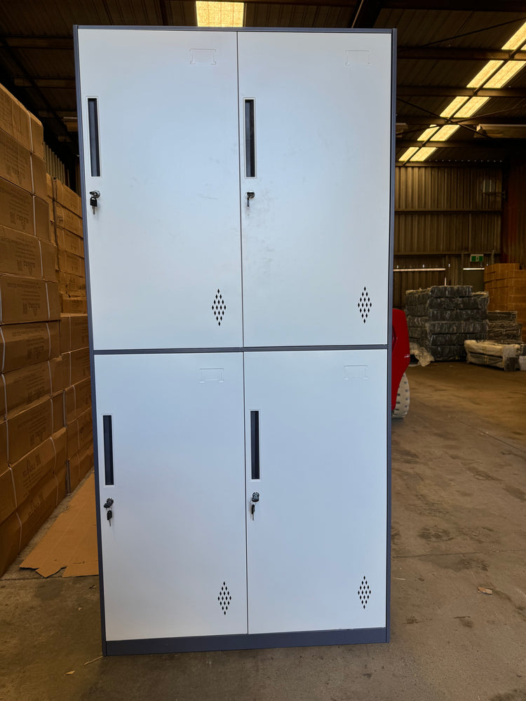 4-Door Storage Cabinet Lockable Cupboard