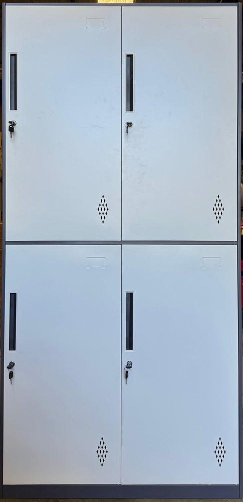 4-Door Storage Cabinet Lockable Cupboard