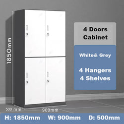 4-Door Storage Cabinet Lockable Cupboard