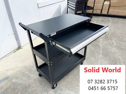 3-TIER HEAVY-DUTY TROLLEY WITH A DRAWER (TIER LOAD: 50KG)