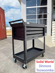 2-TIER TROLLEY WITH 3-DRAWER (TIER LOAD: 50KG)