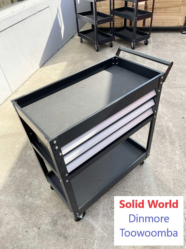 2-TIER TROLLEY WITH 3-DRAWER (TIER LOAD: 50KG)