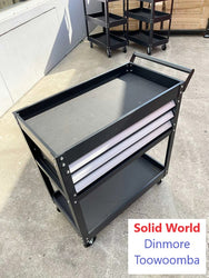 2-TIER TROLLEY WITH 3-DRAWER (TIER LOAD: 50KG)