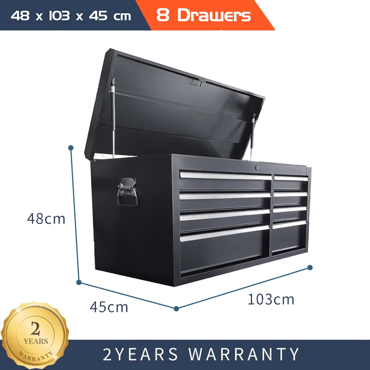 42'' 8-DRAWER CABINET TOOLBOX CHEST