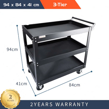 3-Tier Heavy-Duty Trolley (Tier Load: 50kg)