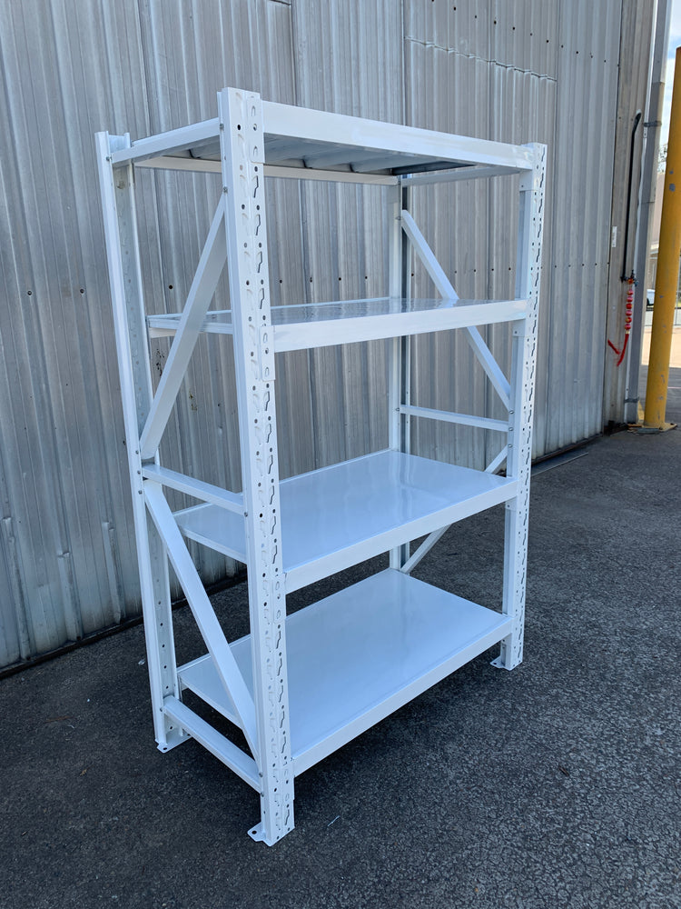 1.2m(W) x 1.8m(H) x 0.5m(D) Metal Shelving 800KG White