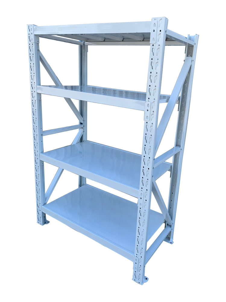 1.2m(W) x 1.8m(H) x 0.5m(D) Metal Shelving 800KG White