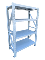 1.2m(W) x 1.8m(H) x 0.5m(D) Metal Shelving 800KG White