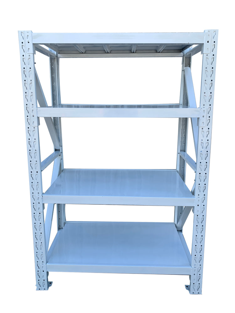 1.2m(W) x 1.8m(H) x 0.5m(D) Metal Shelving 800KG White