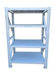 1.2m(W) x 1.8m(H) x 0.5m(D) Metal Shelving 800KG White