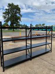 3.5m(W)x1.8m(H)x0.5m(D) 1400kg Connecting Shelving BLACK