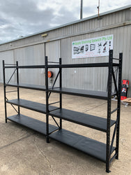 3.5m(W)x1.8m(H)x0.5m(D) 1400kg Connecting Shelving BLACK