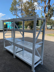 2.4m(W) x 2.4m(H) x 0.6m(D) 2000kg Connecting Shelving White