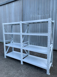 2.4m(W) x 2.4m(H) x 0.6m(D) 2000kg Connecting Shelving White