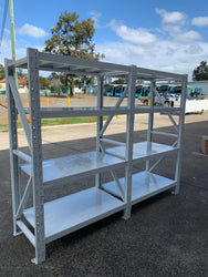 2.4m(W) x 2.4m(H) x 0.6m(D) 2000kg Connecting Shelving White