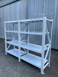 2.4m(W) x 2.4m(H) x 0.6m(D) 2000kg Connecting Shelving White