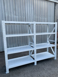 2.4m(W) x 2.4m(H) x 0.6m(D) 2000kg Connecting Shelving White