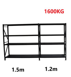 2.7m(W)x2.0m(H)x0.5m(D) 1600KG Connecting Shelving BLACK