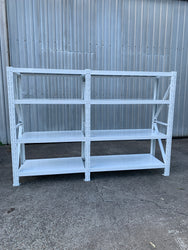 3.5m(W)x2.0m(H)x0.5m(D) 1400kg Connecting Shelving WHITE