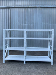 3.2m(W)x2.4m(H)x0.6m(D) 2000kg Connecting Shelving WHITE