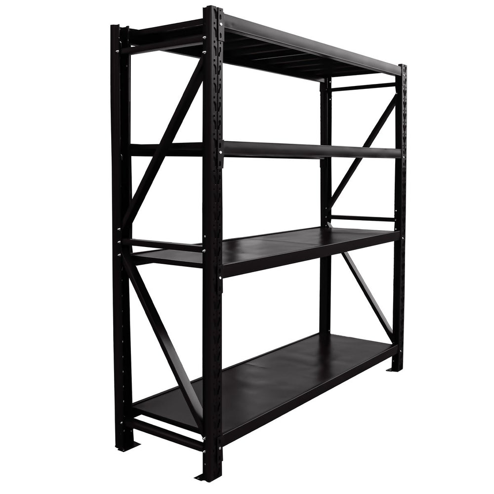 2.0m(W) x 2.0m(H) x 0.5m(D) Metal Shelving 600KG Black