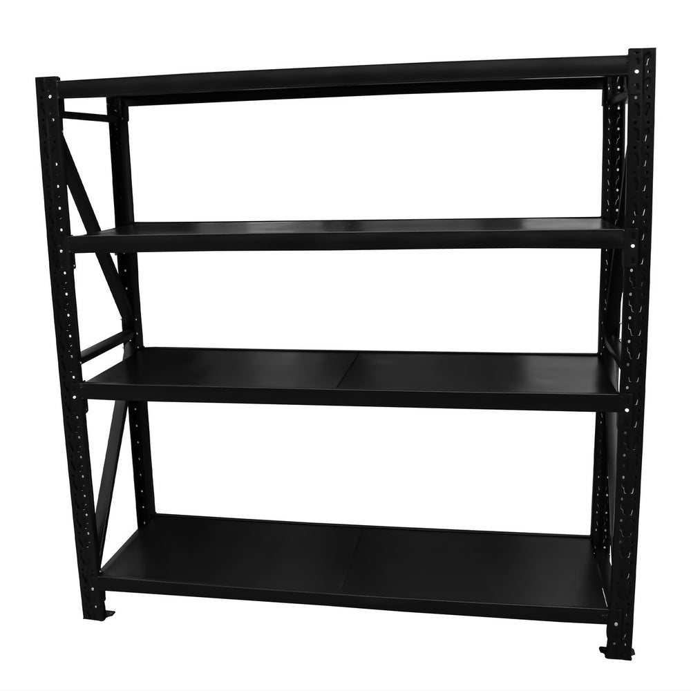 2.0m(W) x 1.8m(H) x 0.5m(D) Metal Shelving 600KG Black