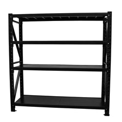 2.0m(W) x 1.8m(H) x 0.5m(D) Metal Shelving 600KG Black