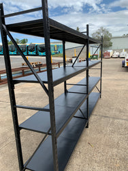 3.5m(W)x2.4m(H)x0.5m(D) 1400kg Connecting Shelving BLACK