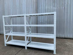 3.0m(W)x1.8m(H)x0.5m(D) 1600kg Connecting Shelving WHITE