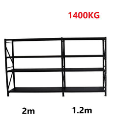 3.2m (w) x 1.8m (H) x 0.5m (D) 1400KG Connecting Shelving BLACK