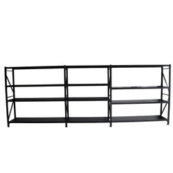 5.5m(W) x 2.0m(H) x 0.6m(D) 3000KG Connecting Shelving Black