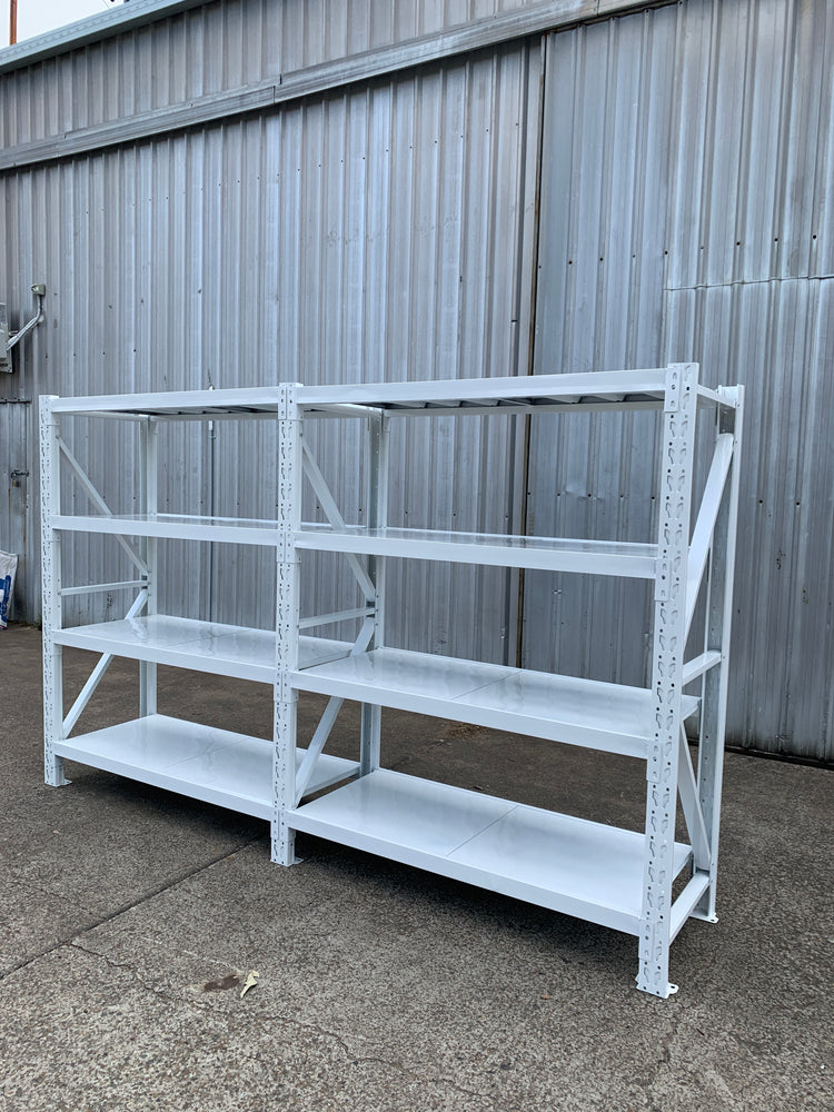 3.0m(W)x2.0m(H)x0.5m(D) 1600kg Connecting Shelving WHITE