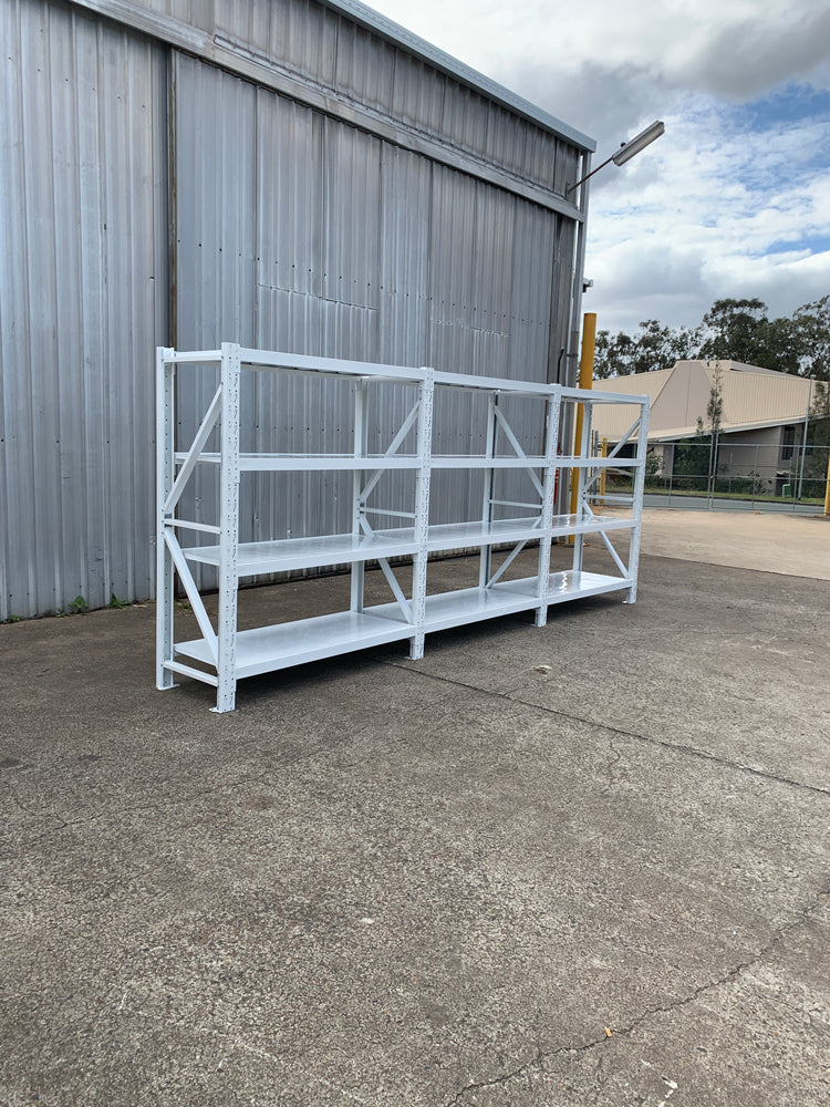 6.0m(W) x 2.4m(H) x 0.5m(D) 1800kg Connecting Shelving White