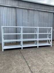 6.0m(W) x 2.4m(H) x 0.6m(D) 3000kg Connecting Shelving White