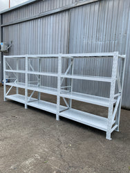 4.5m(W)x2.4m(H)x0.6m(D) 3000kg Connecting Shelving WHITE