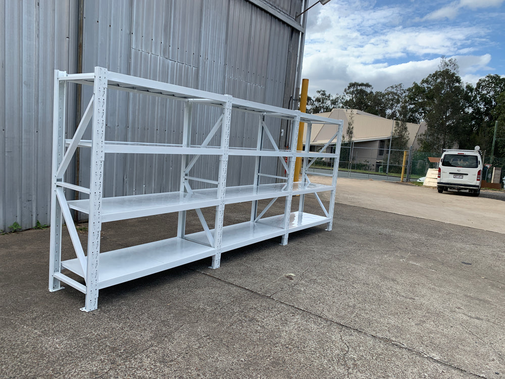 6.0m(W) x 2.0m(H) x 0.5m(D) 1800kg Connecting Shelving White