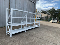 6.0m(W) x 1.8m(H) x 0.6m(D) 3000kg Connecting Shelving White