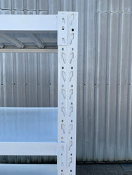 6.0m(W) x 1.8m(H) x 0.6m(D) 3000kg Connecting Shelving White