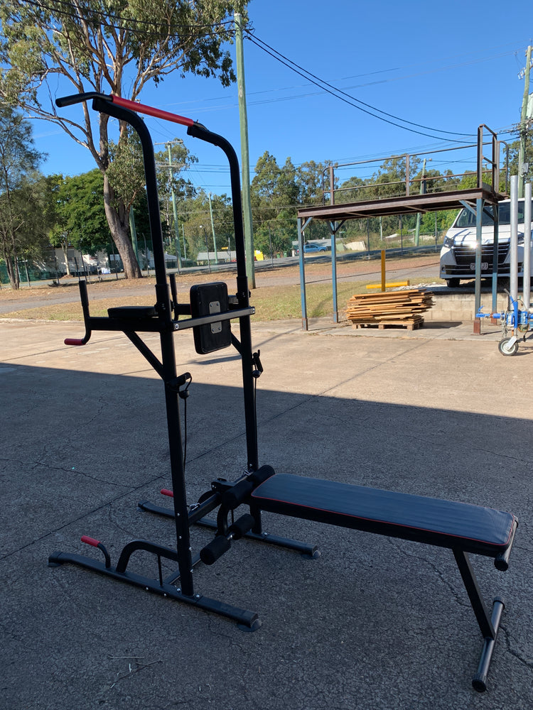 Workout Station - Pull up Bar with Site up Bench S3 Advanced Model