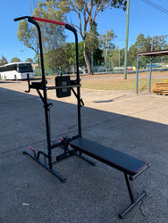 Workout Station - Pull up Bar with Site up Bench S3 Advanced Model